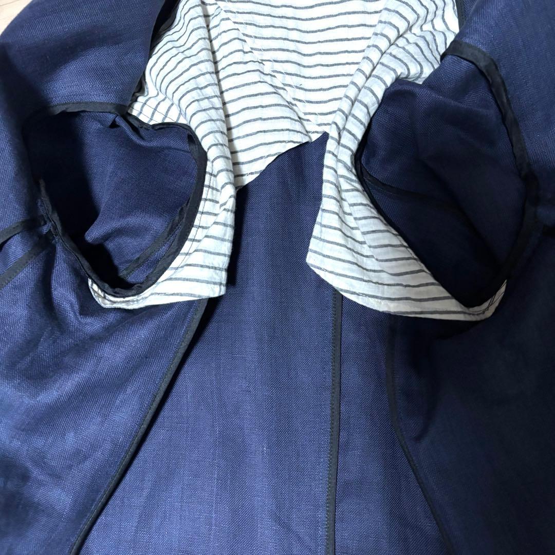 美品☆VAN Jacket テーラードジャケット　ネイビー　麻　XL