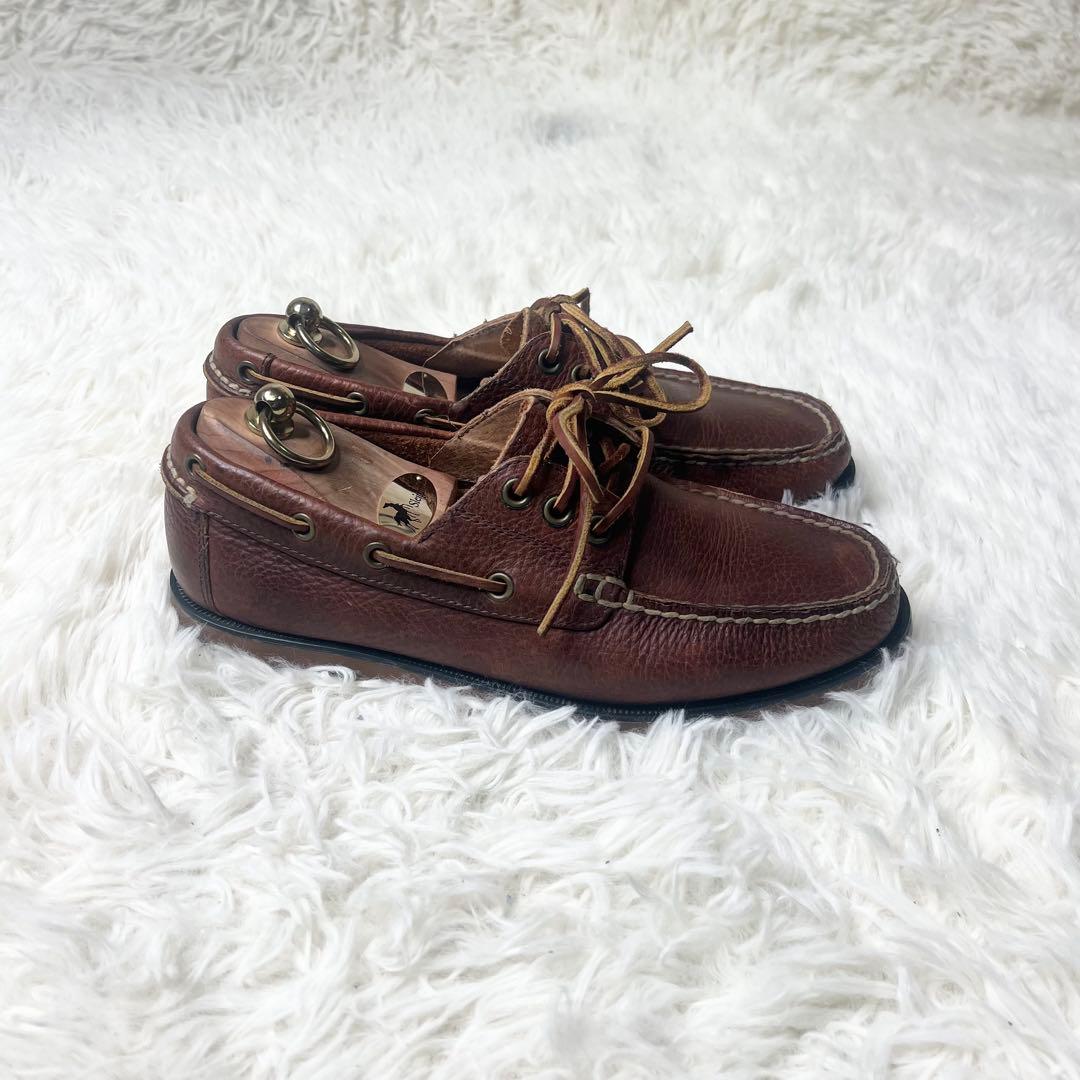 【美品】 ポロラルフローレン デッキシューズ 3EYE 26.5cm ブラウン