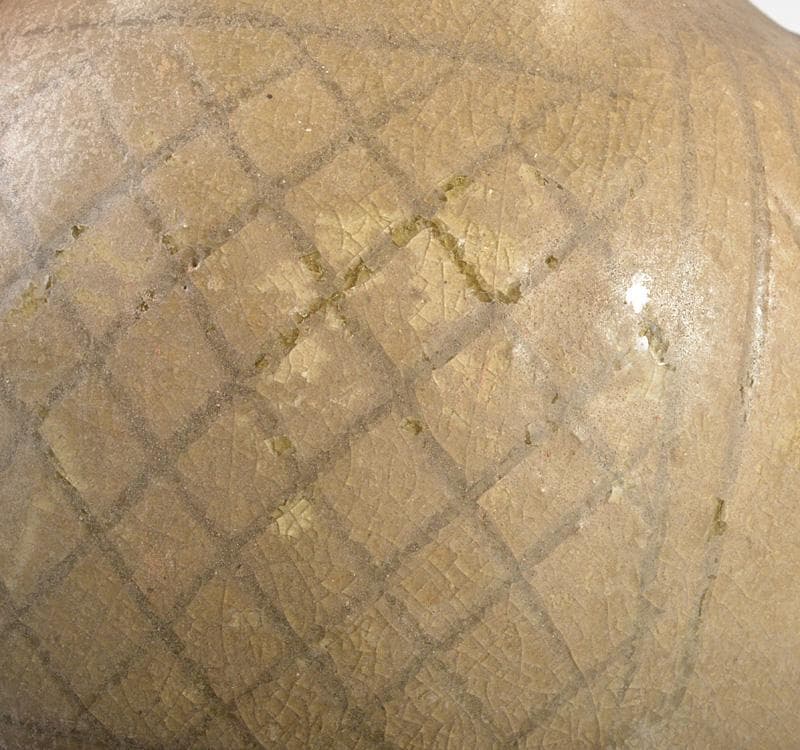 タイ古陶磁　スンコロク　宋胡録　青磁　象飾壷　C　R5256