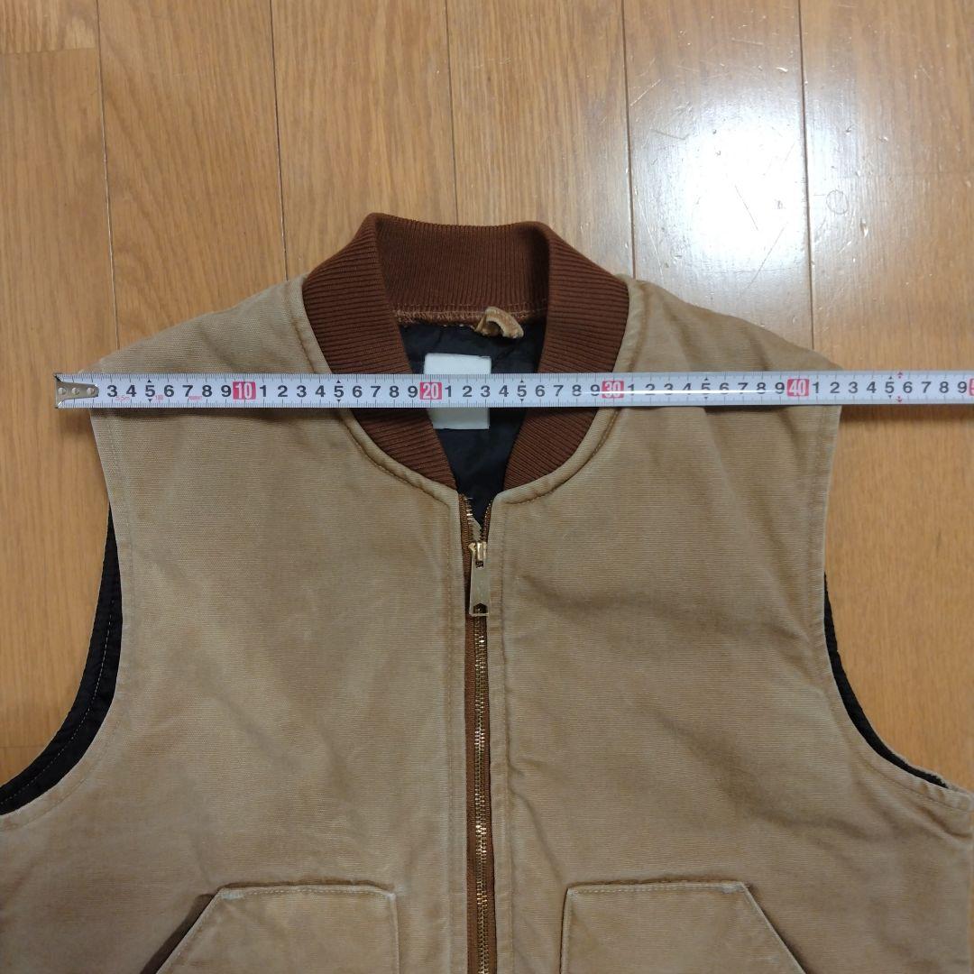 カーハート ダックベスト Carhartt ブラウン L 相当 腰ゴム USA