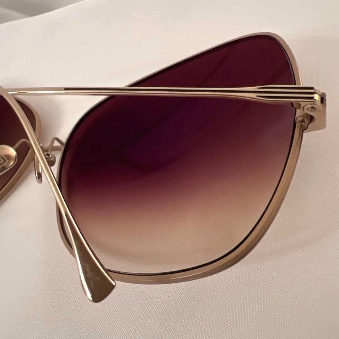 モデルマギー着用☆DITA BLUEBIRDブラウングラデーション サングラス