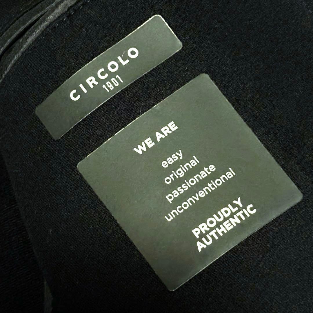 【極美品】CIRCOLO カシミアタッチコットンジャージーダブル6Bブレザー