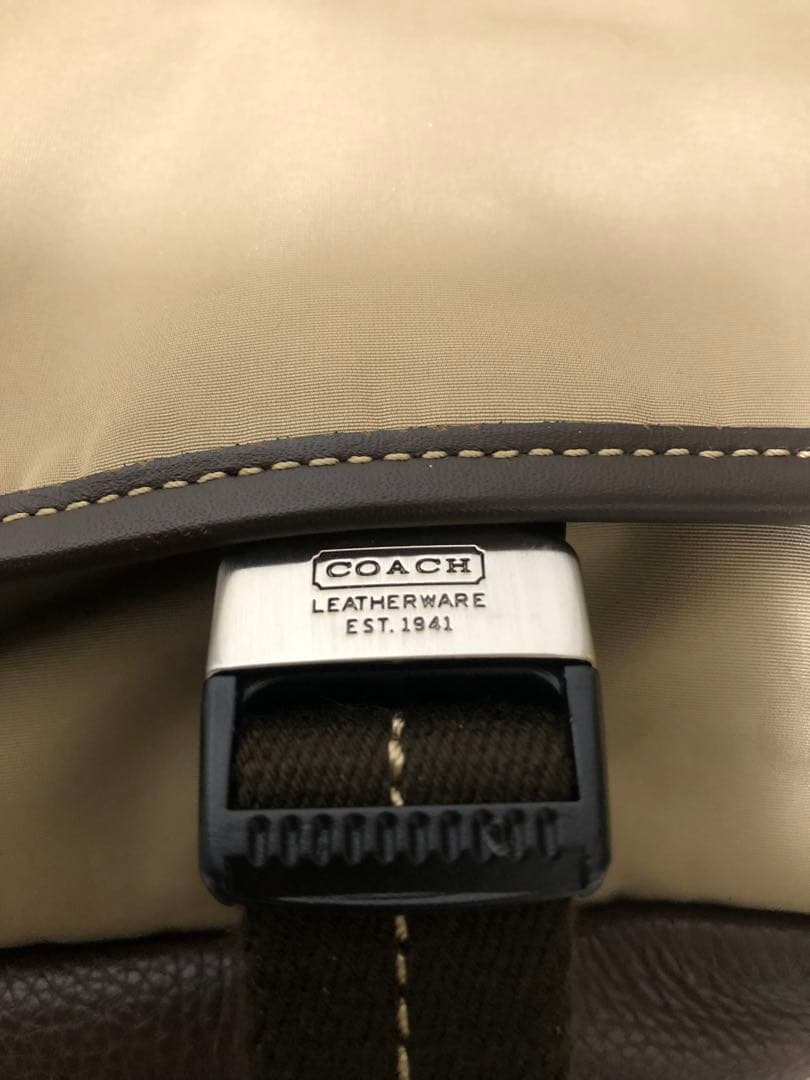 COACH コーチ　メッセンジャーバッグ　ショルダーバッグ　メンズ　ベージュ