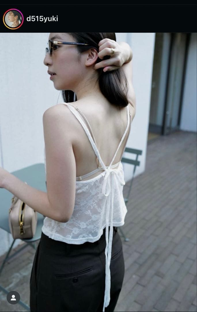 m*e様 DRAW DRAWERS Lace 2way Tops 完売色