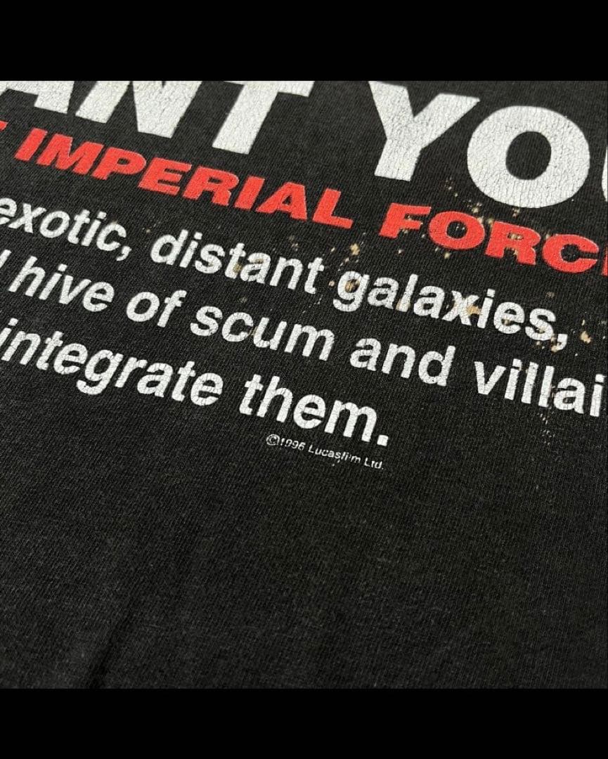 【90s】スターウォーズ ダースベイダー I WANT YOU プリントTシャツ