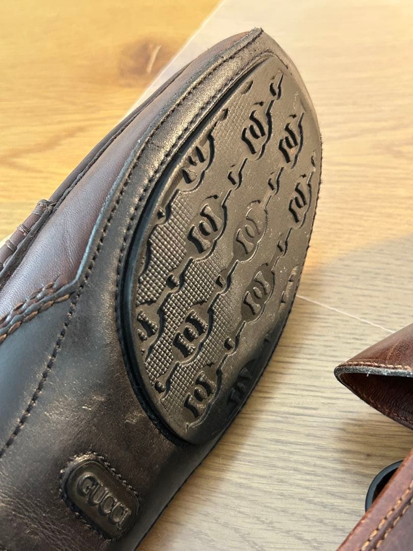 GUCCI グッチ ビットローファー ドライビングシューズ 25.5cmブラウン