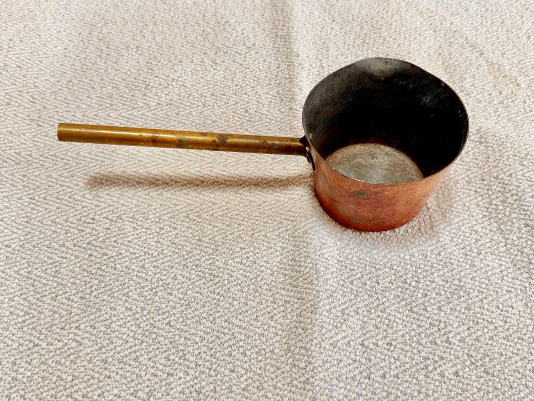 銅鍋　ミルクパン　片手鍋　レトロ　ヴィンテージ