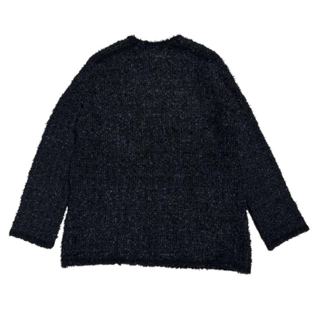 【美品】ユナイテッドアローズ ツイードジャケット カーディガン メタルボタン 黒