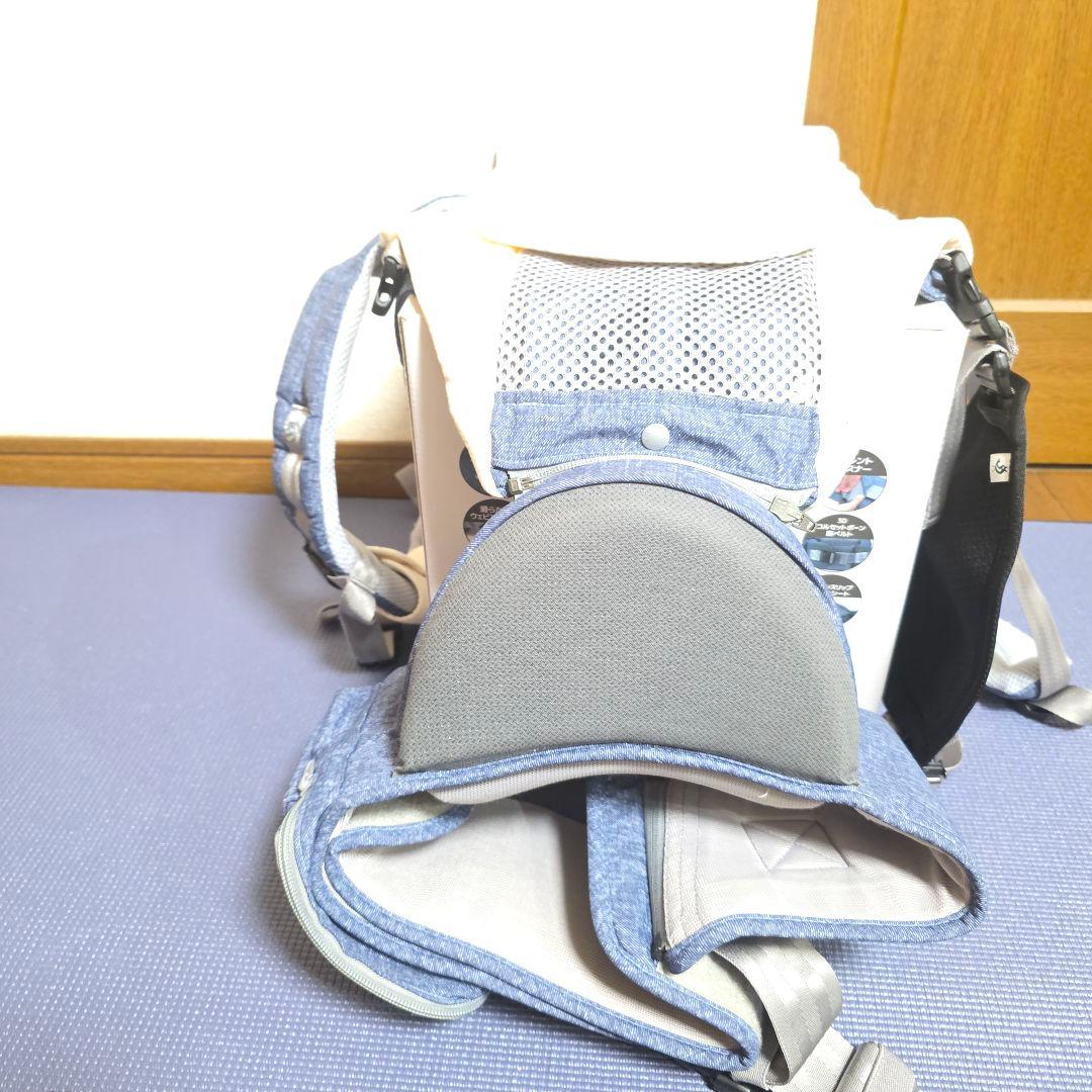 459美品】ミキハウス×ポグネー ベビーキャリア　ヒップシート 抱っこ紐　コラボ