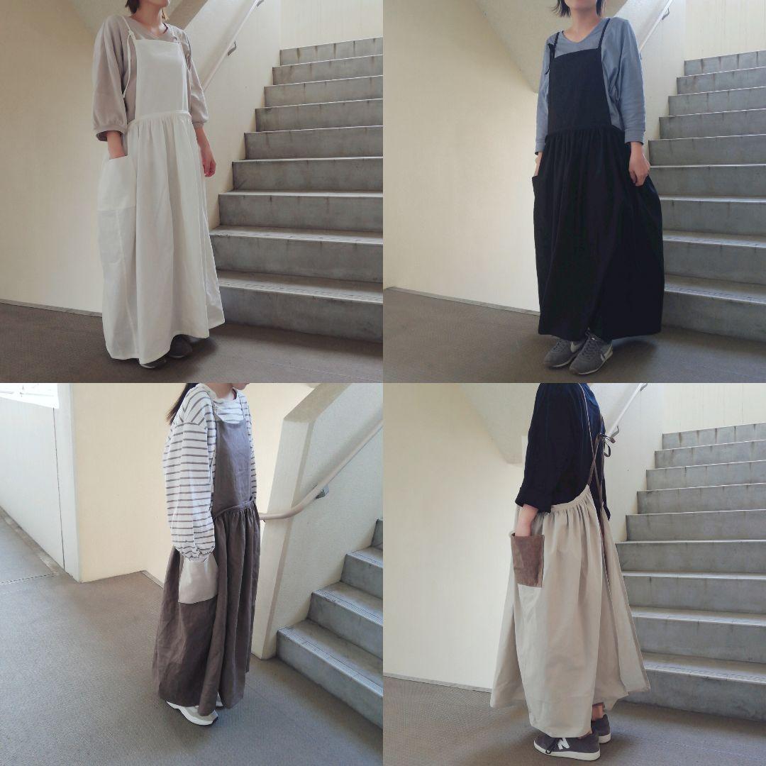 3wayエプロン◯リネン▲ブラック