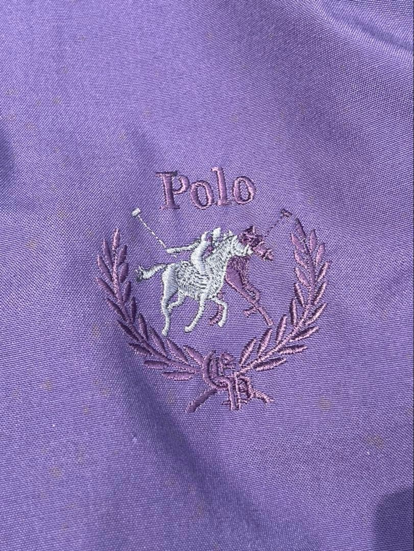 90s Ralph Lauren スウィングトップ パープル 短丈 刺繍ロゴ