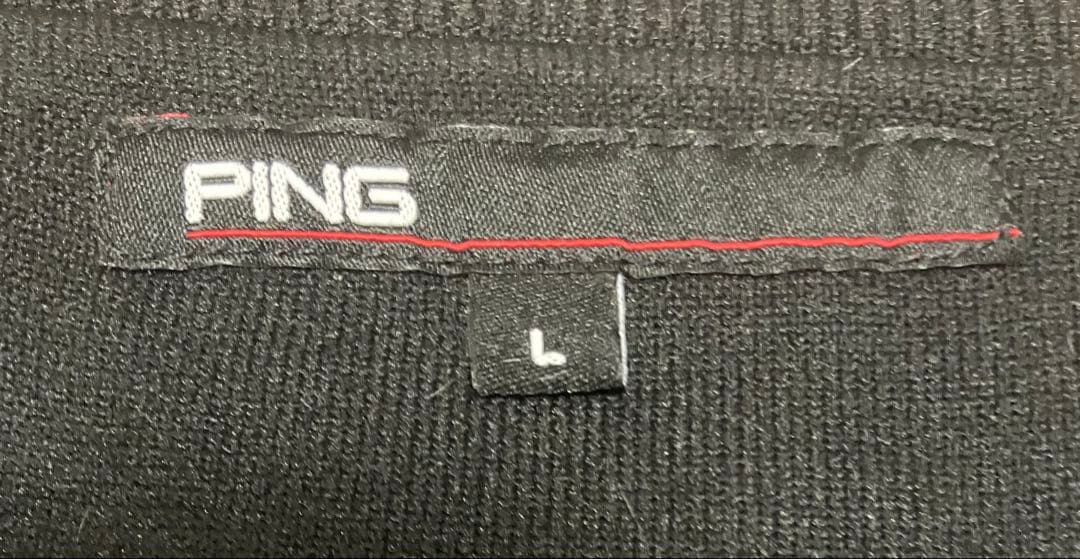 PING ピン ニットセーター 総柄 ネイティブ柄 刺繍ロゴ ゴルフ　L