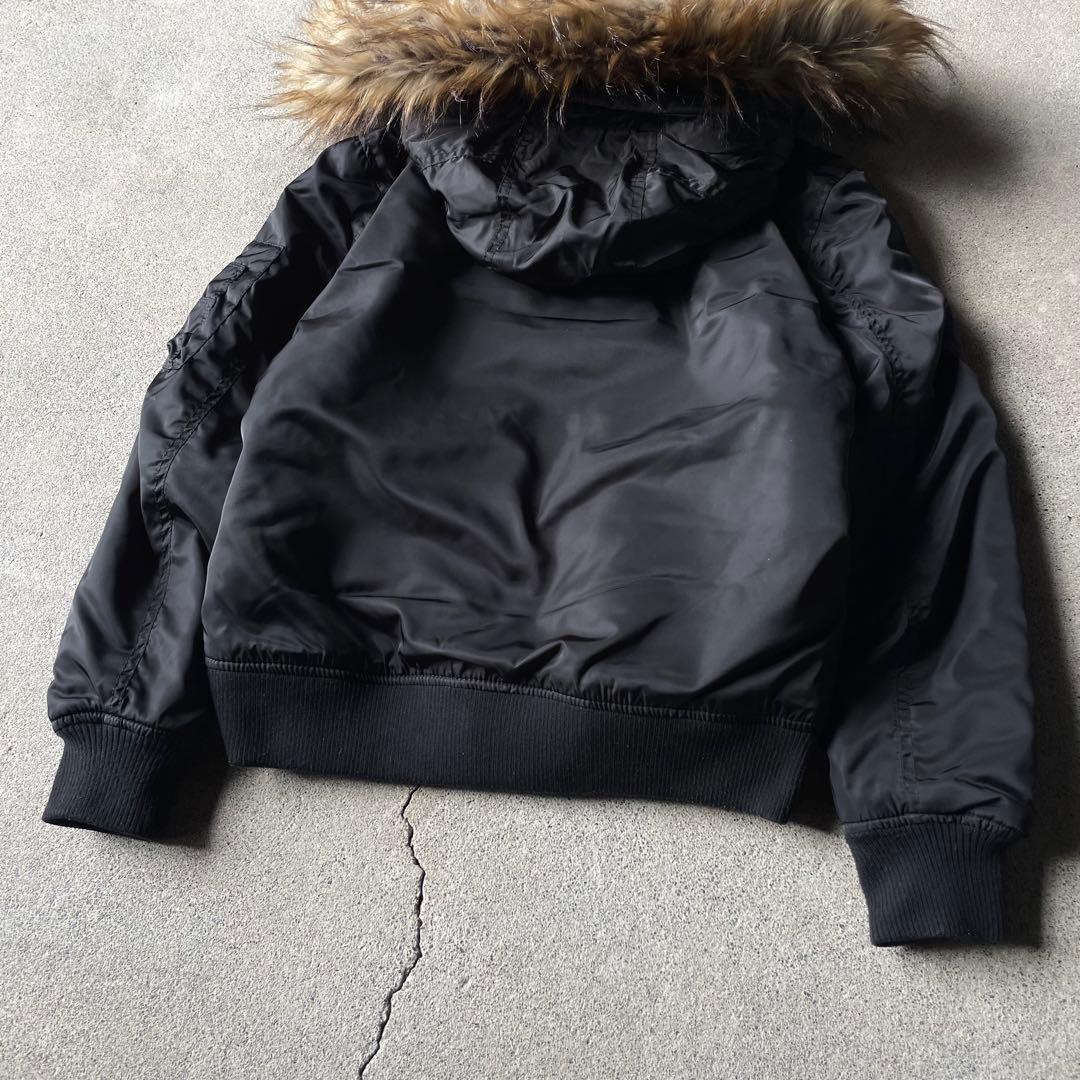 n-2b flight bomber jacket black n2b 短丈 m