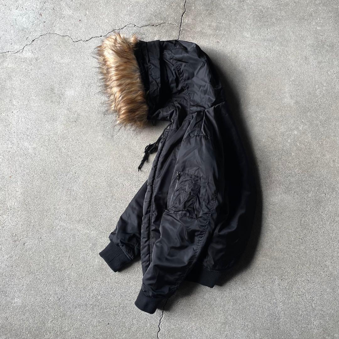 n-2b flight bomber jacket black n2b 短丈 m