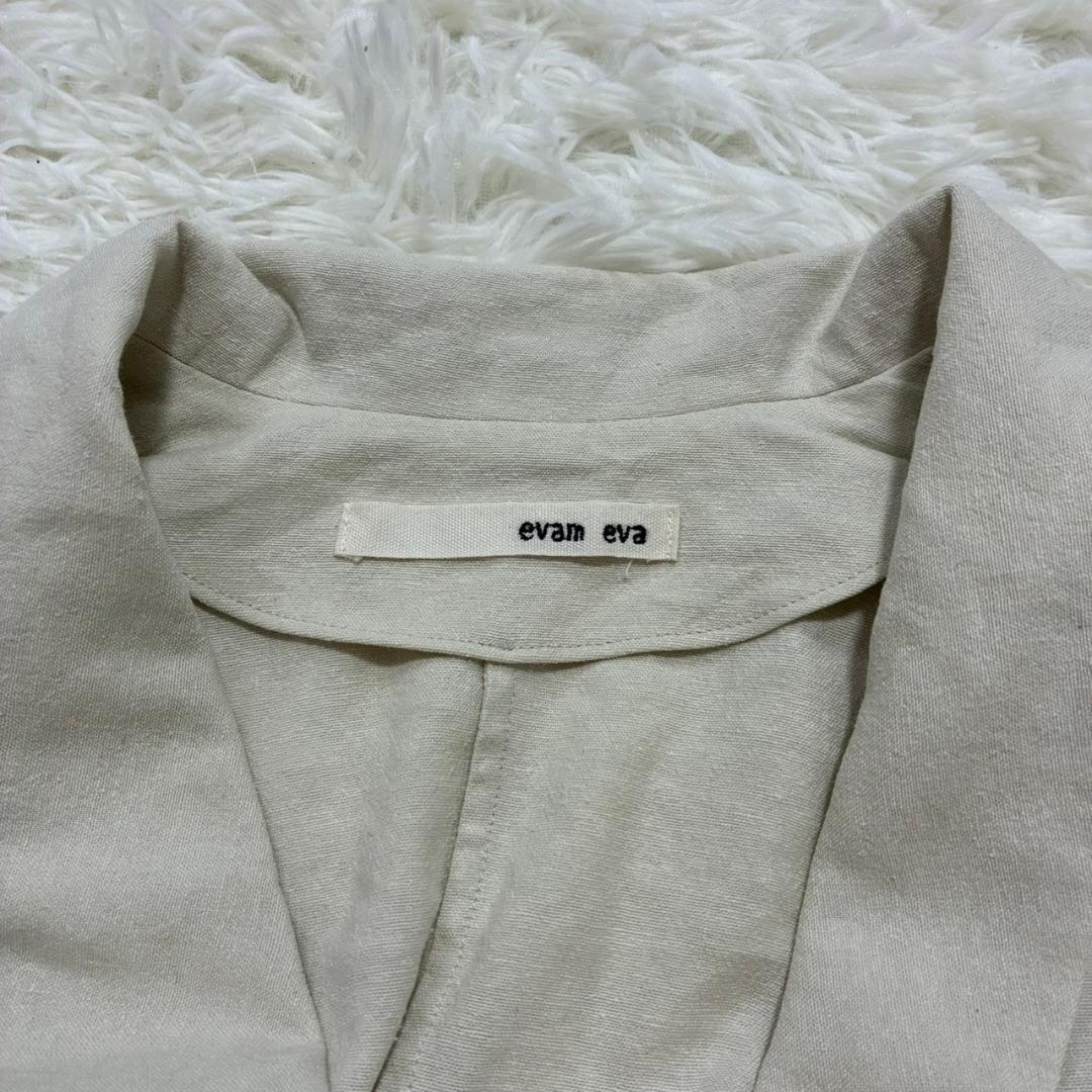 美品✨ evam eva エヴァムエヴァ ロングコート シルク リネン ベージュ