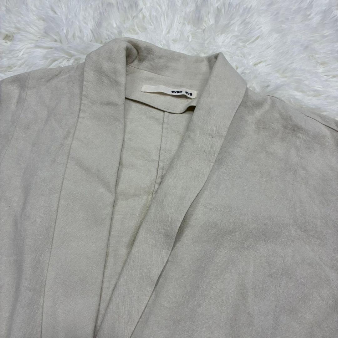 美品✨ evam eva エヴァムエヴァ ロングコート シルク リネン ベージュ