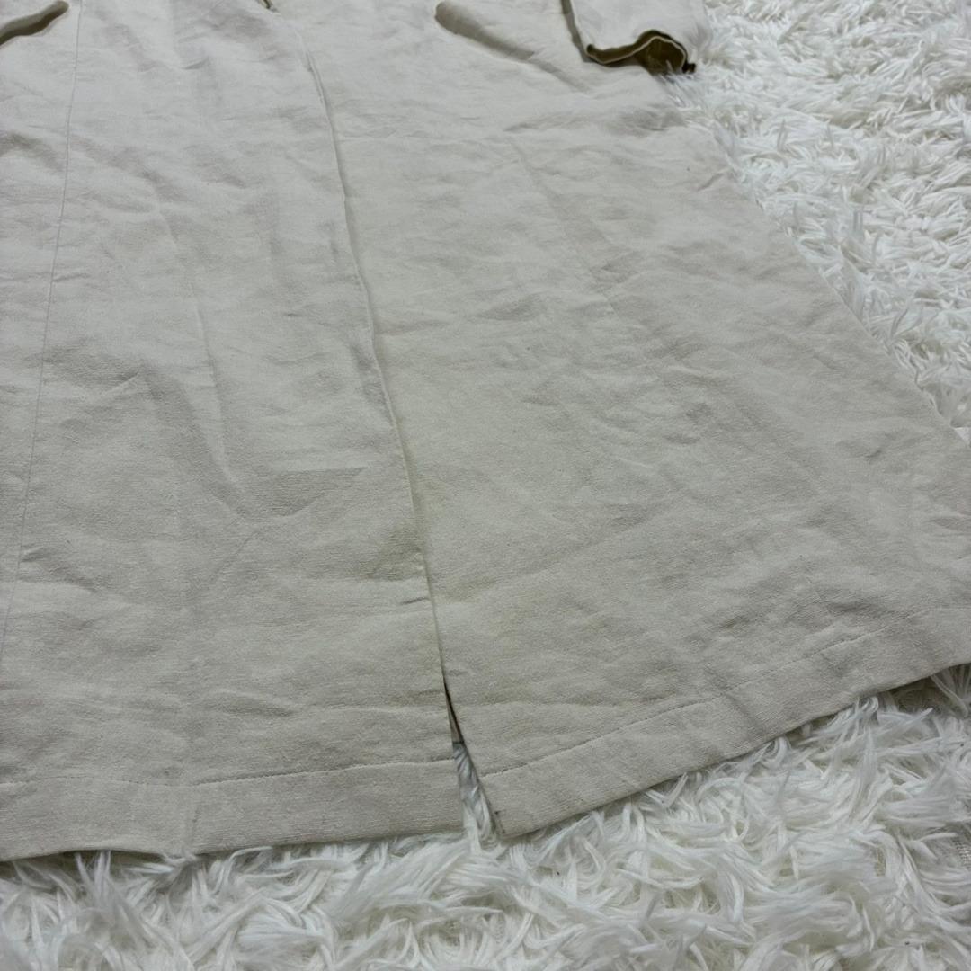 美品✨ evam eva エヴァムエヴァ ロングコート シルク リネン ベージュ