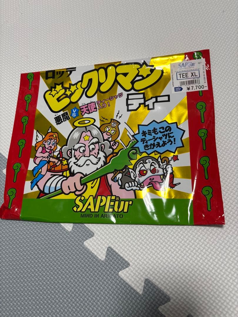 SAPEur サプール ビックリマン Tシャツ L 十字架天使　XL 外袋有
