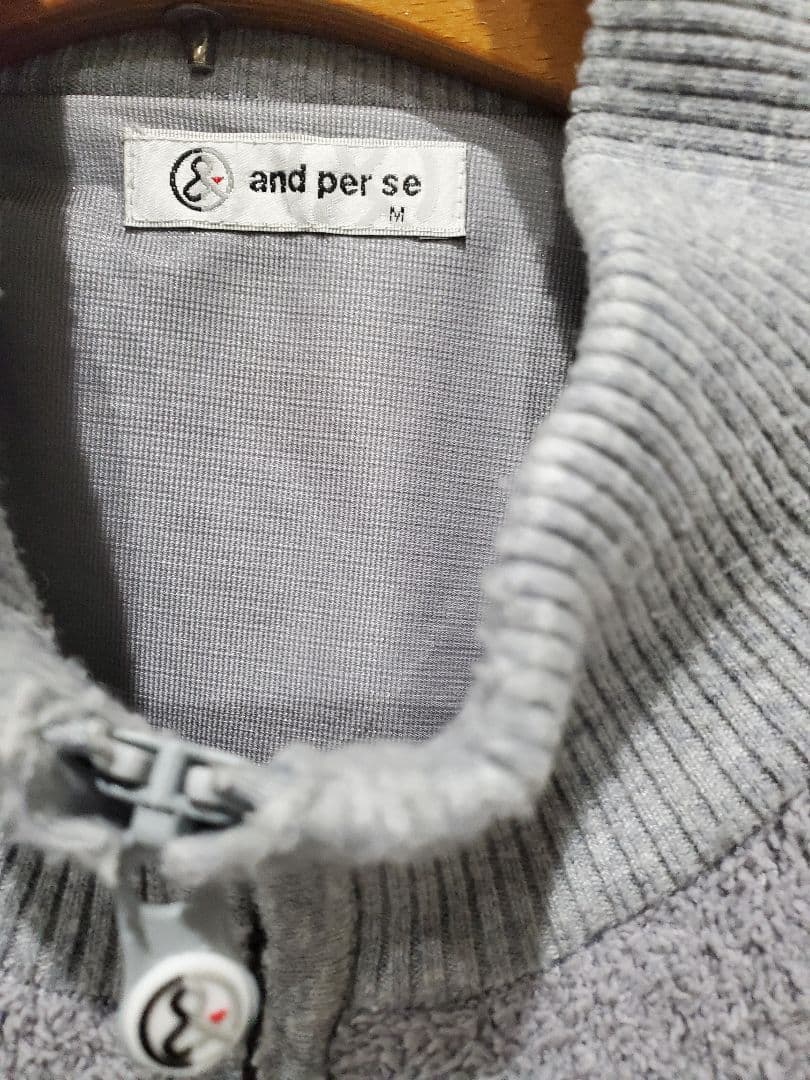 アンパスィー and per se フリース ゴルフウェア M グレー