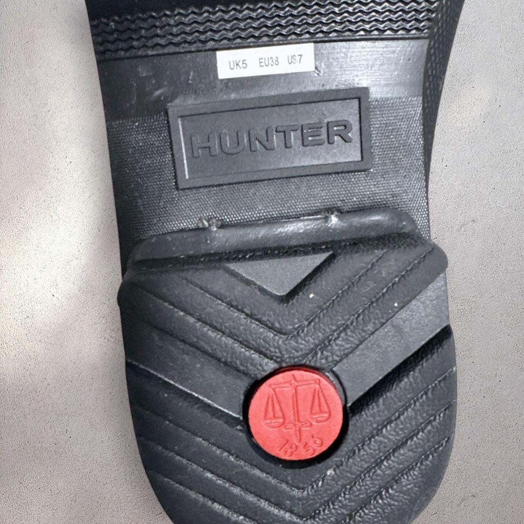 美品 HUNTER ハンター サイドゴア レインブーツ UK5 ブラック