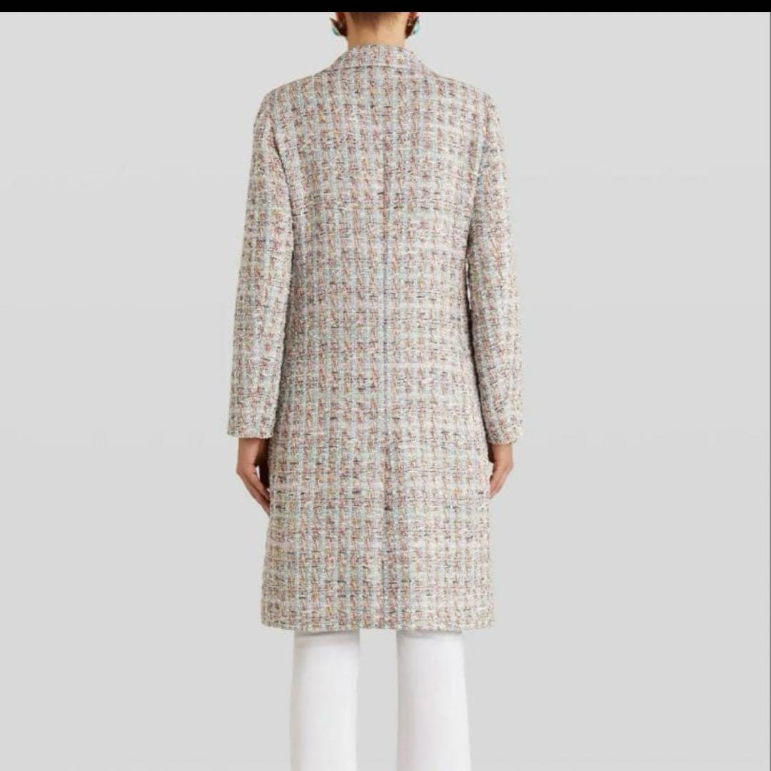 ETRO 多色ツイード ロングコート 46
