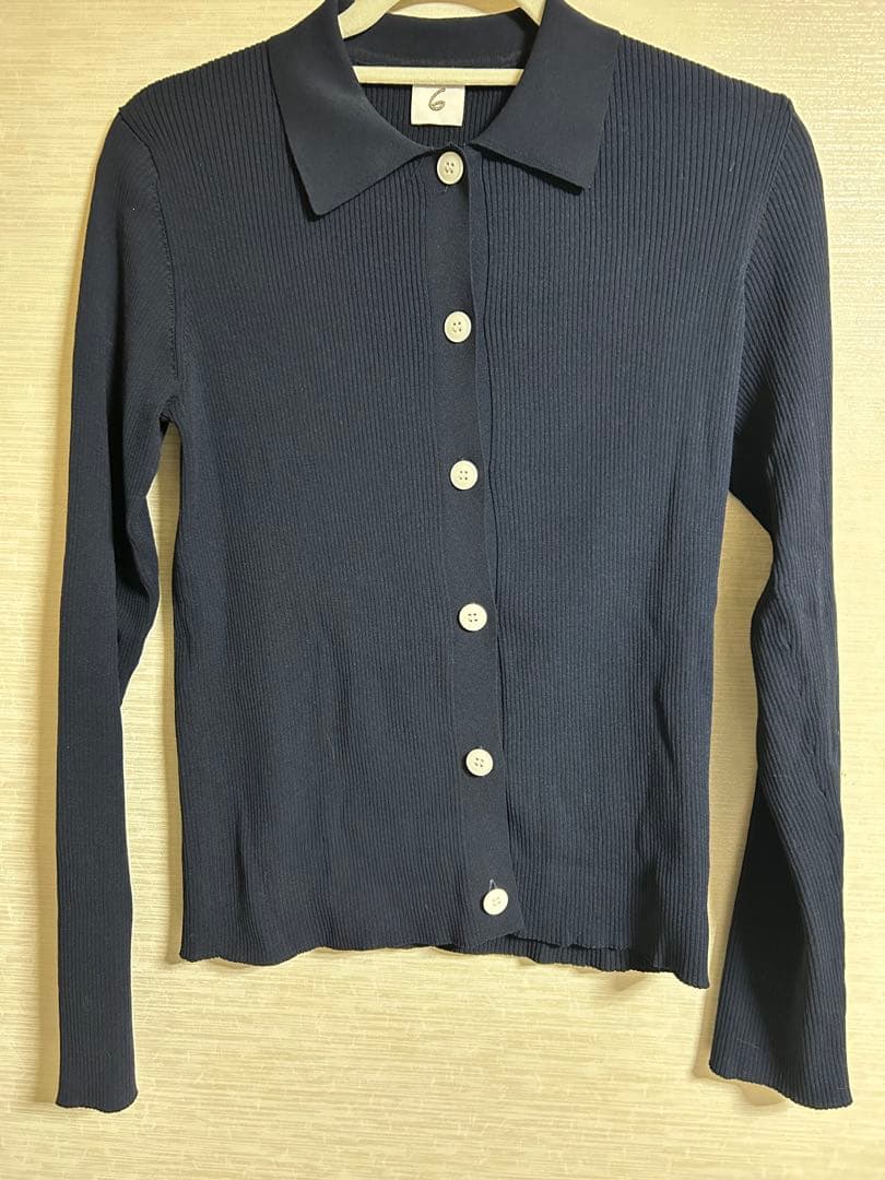 ＜6(ROKU)＞ RIB SHIRT CARDIGAN