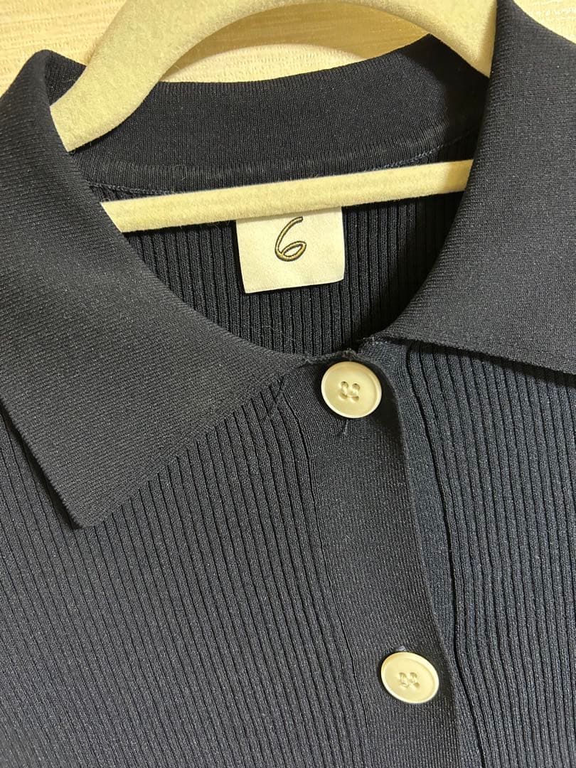 ＜6(ROKU)＞ RIB SHIRT CARDIGAN