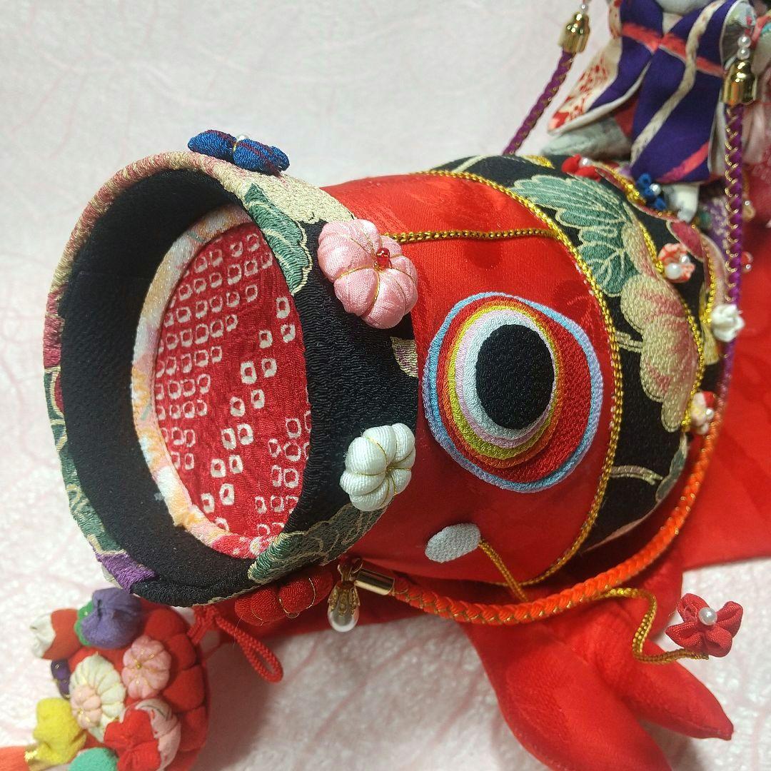 ちえみ様 リクエスト品 ちりめん細工 鯉と童 (赤)