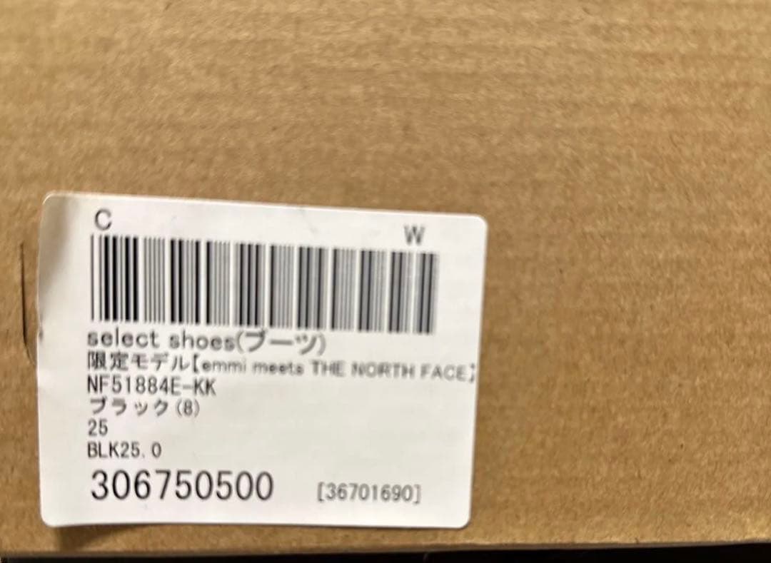 【美品限定モデル】THE NORTH FACE×emmiコラボブーツ ブラック