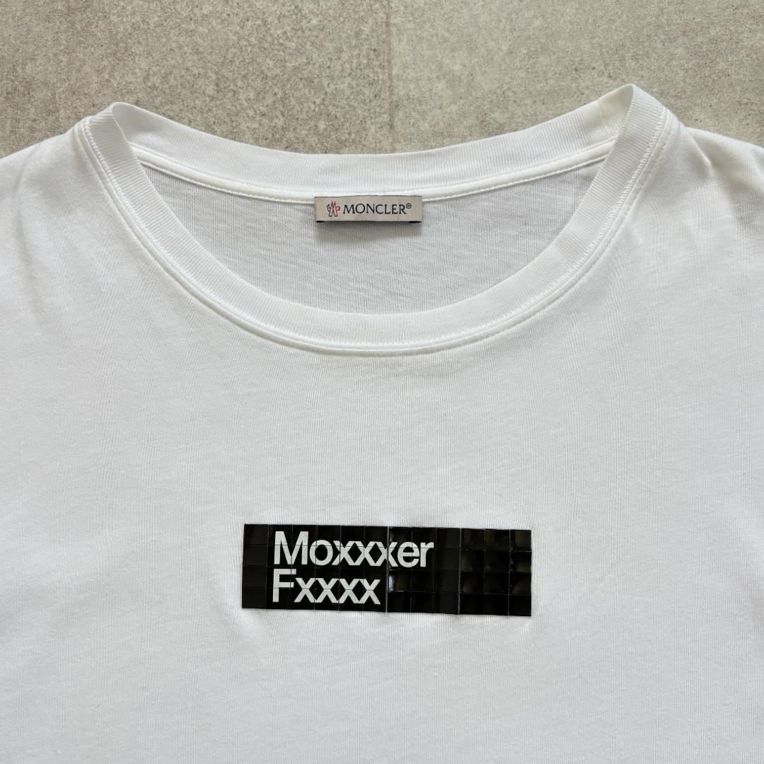 【QR確認済】モンクレール×フラグメントコラボ/Tシャツ/センターロゴ/白/L