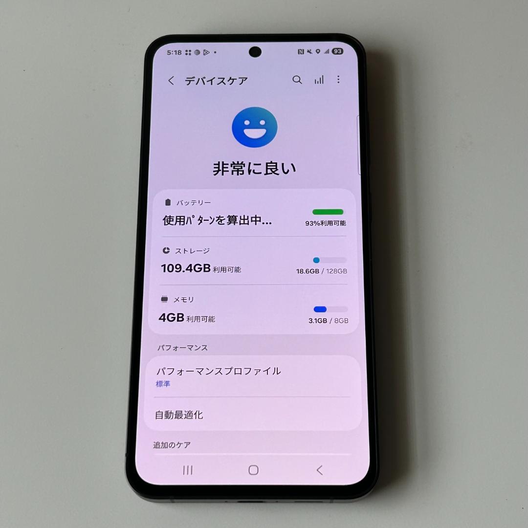 未使用に近い　ギャラクシー S24 FE 5G｜128GB｜バッテリー100％