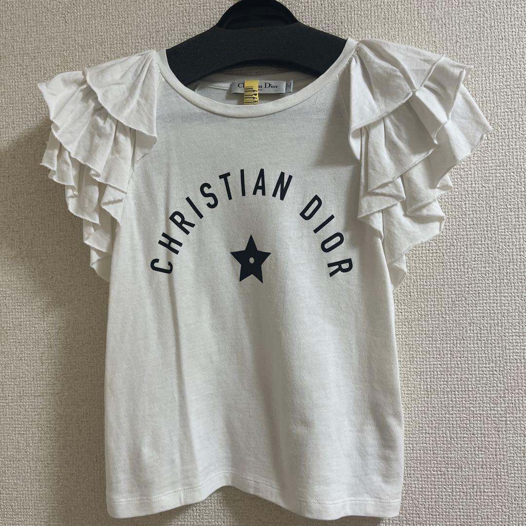 【日本限定】ディオール コットン フリル Tシャツ XS