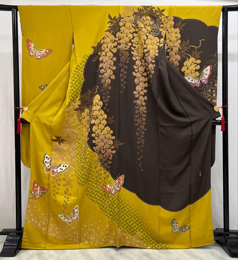 振り袖　フルセット　別誂長襦袢　金彩加工　刺繍入　落款　ガード加工　寛斎　713