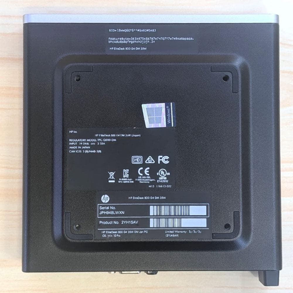 HP FlieDesk800G4 ミニPC i5 8th 256GWiFi搭載