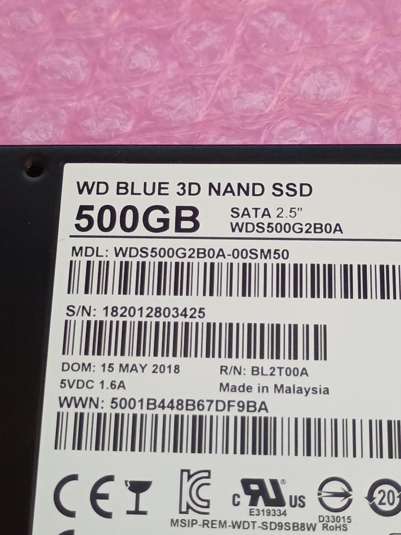 か*。様 WD Blue 500GB 3D NAND SATA SSD 2.5イ