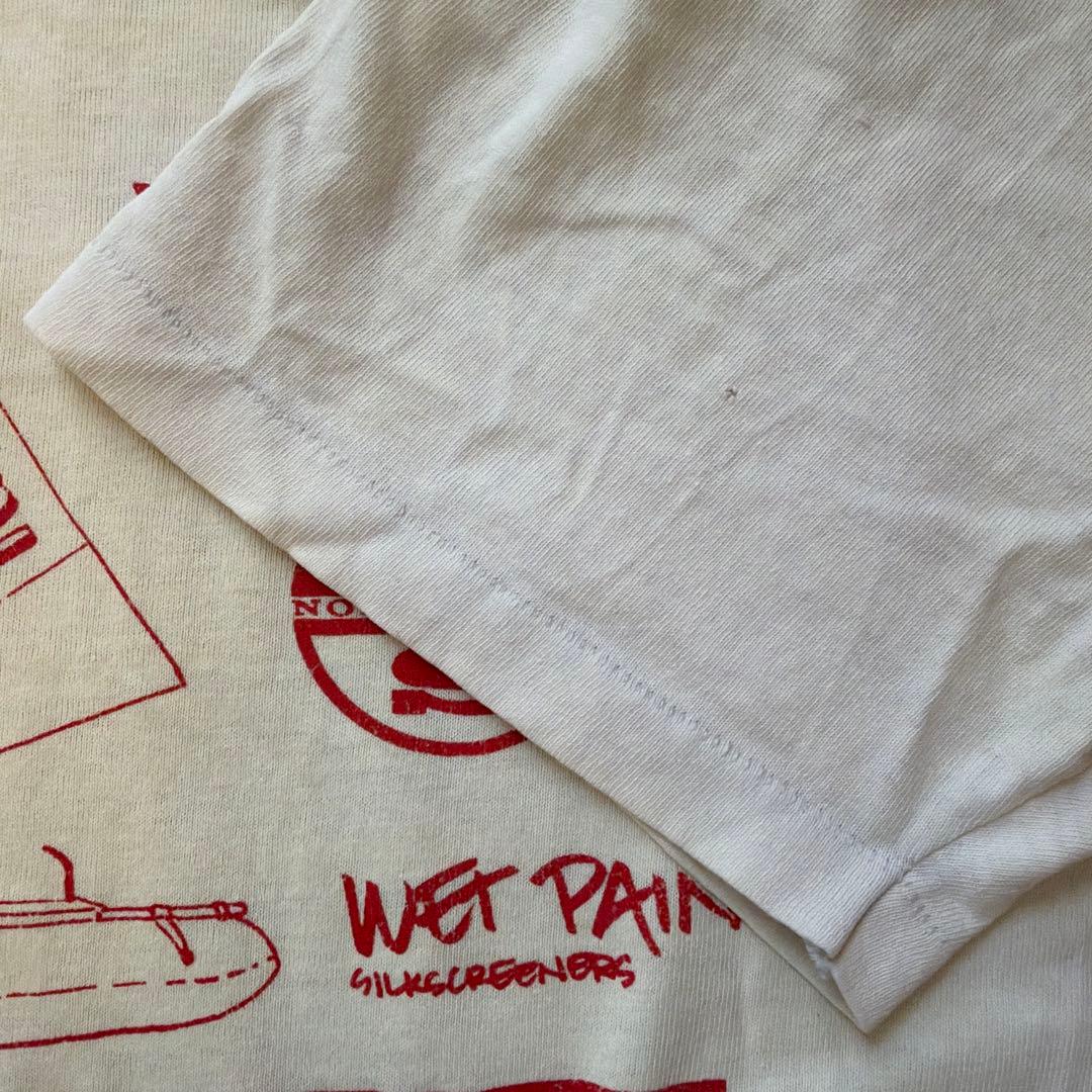 80s USA製　ホワイトTシャツ　企業プロジェクトT