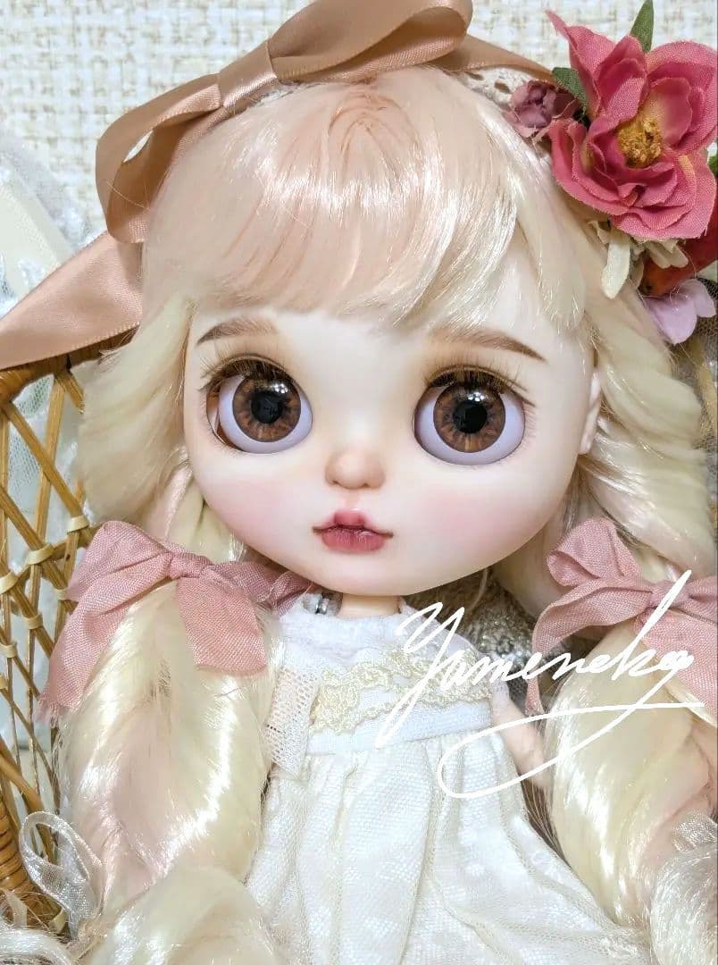 カスタムアイシードール ❀ストロベリーケーキさん ❀ドレスカチューシャ付