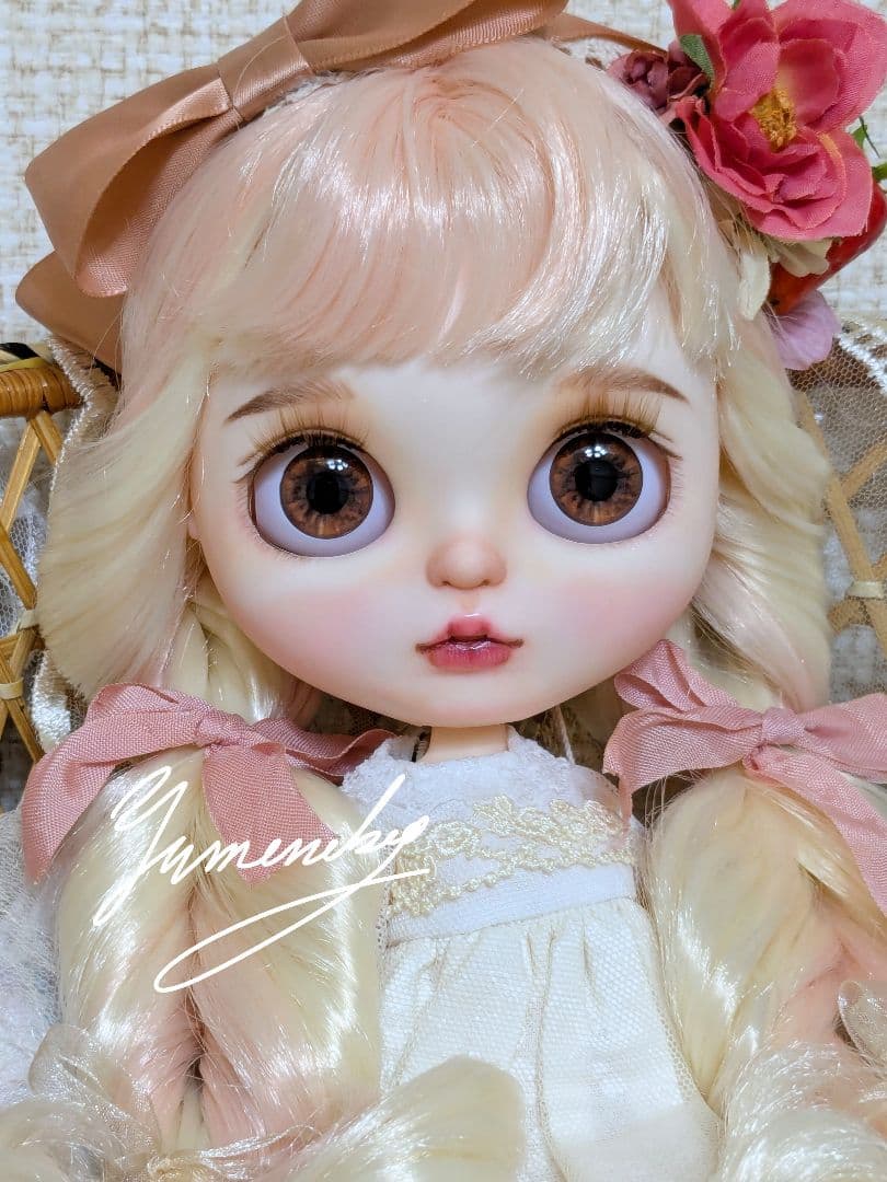 カスタムアイシードール ❀ストロベリーケーキさん ❀ドレスカチューシャ付