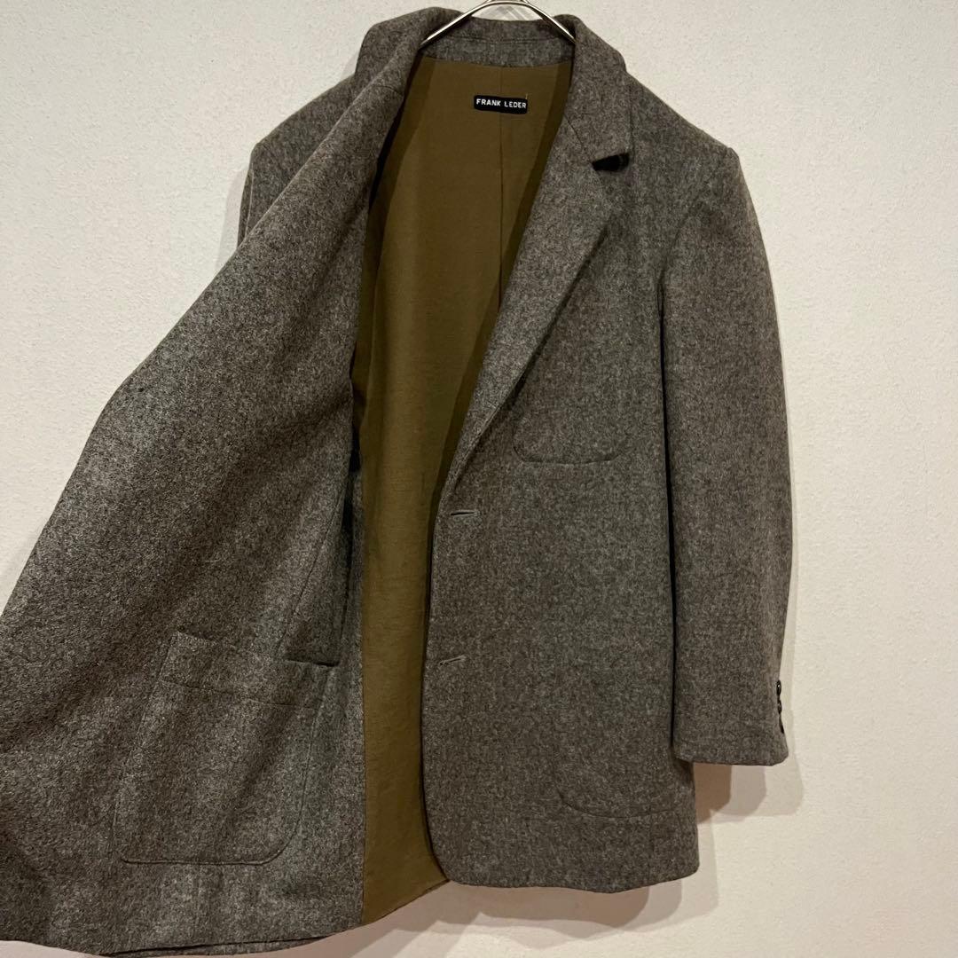 【美品】FRANK LEDER ウール テーラード ジャケット グレー