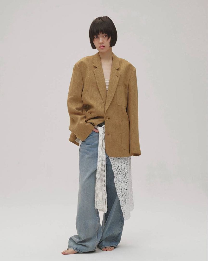 【新品未使用】Todayful Boyfriend Linen Jacket36