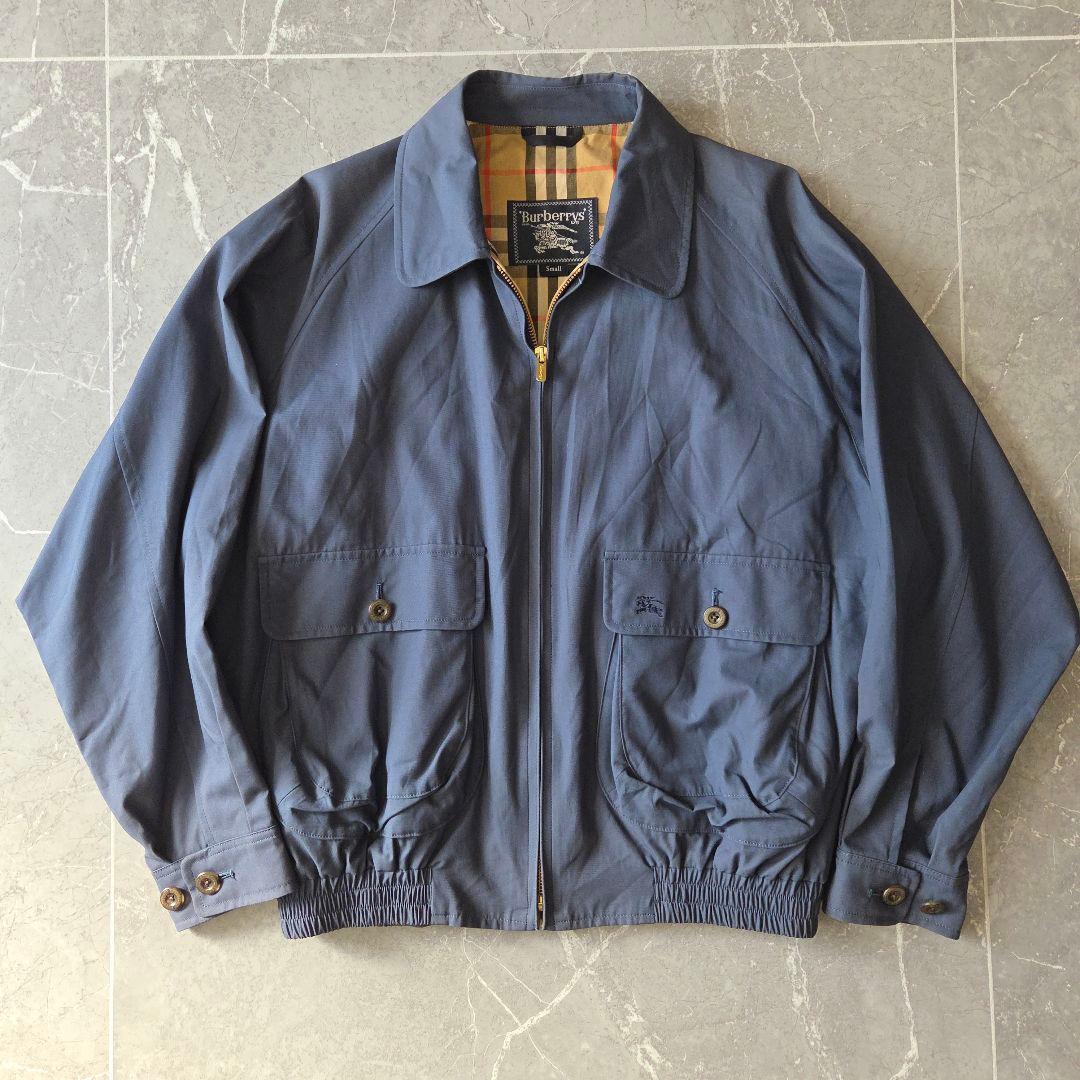 日本製 90s Burberrys 綿 スイングトップ 裏ノバチェック S