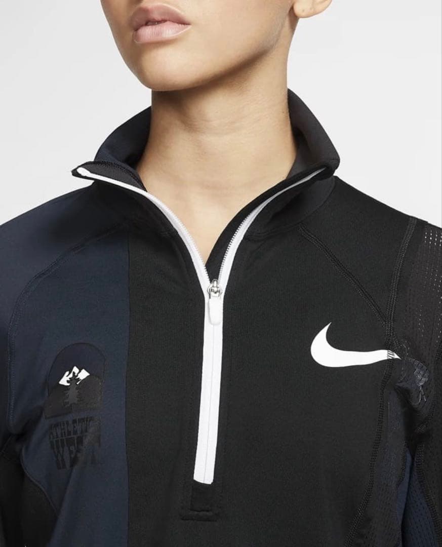 sacai × NIKE ウィメンズハーフジップランニングジャケット サイズXL