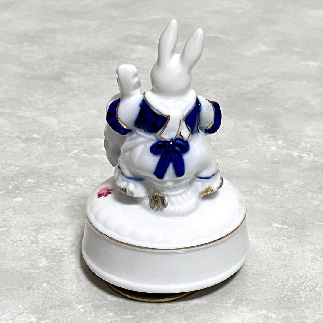 セキグチBlueVelvetうさぎ陶器製オルゴール３個おまとめセット1987年製