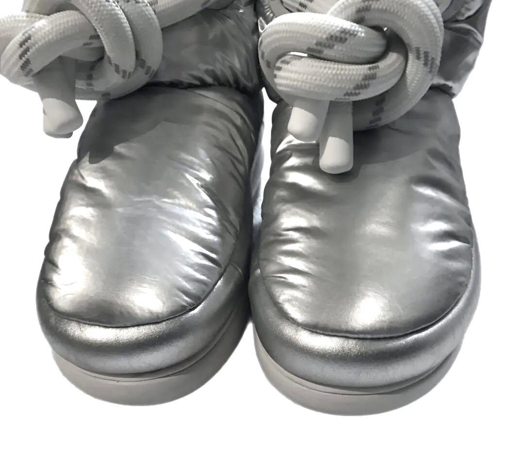 アグUGGクラシックマキシショートパファーブーツシルバー防水保温性レア完売品