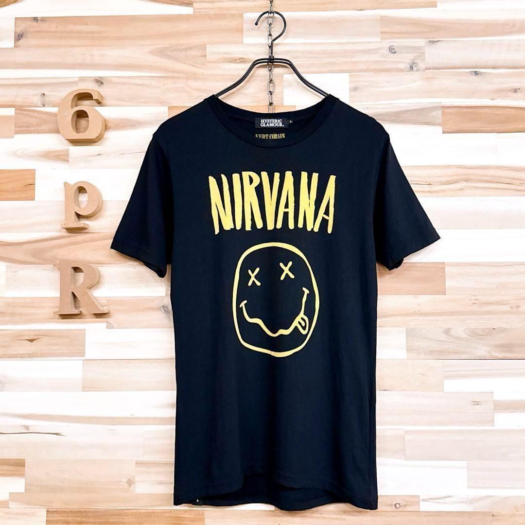 【ヒステリックグラマー×ニルヴァーナ】コラボ スマイル ロゴ 半袖TシャツS 黒
