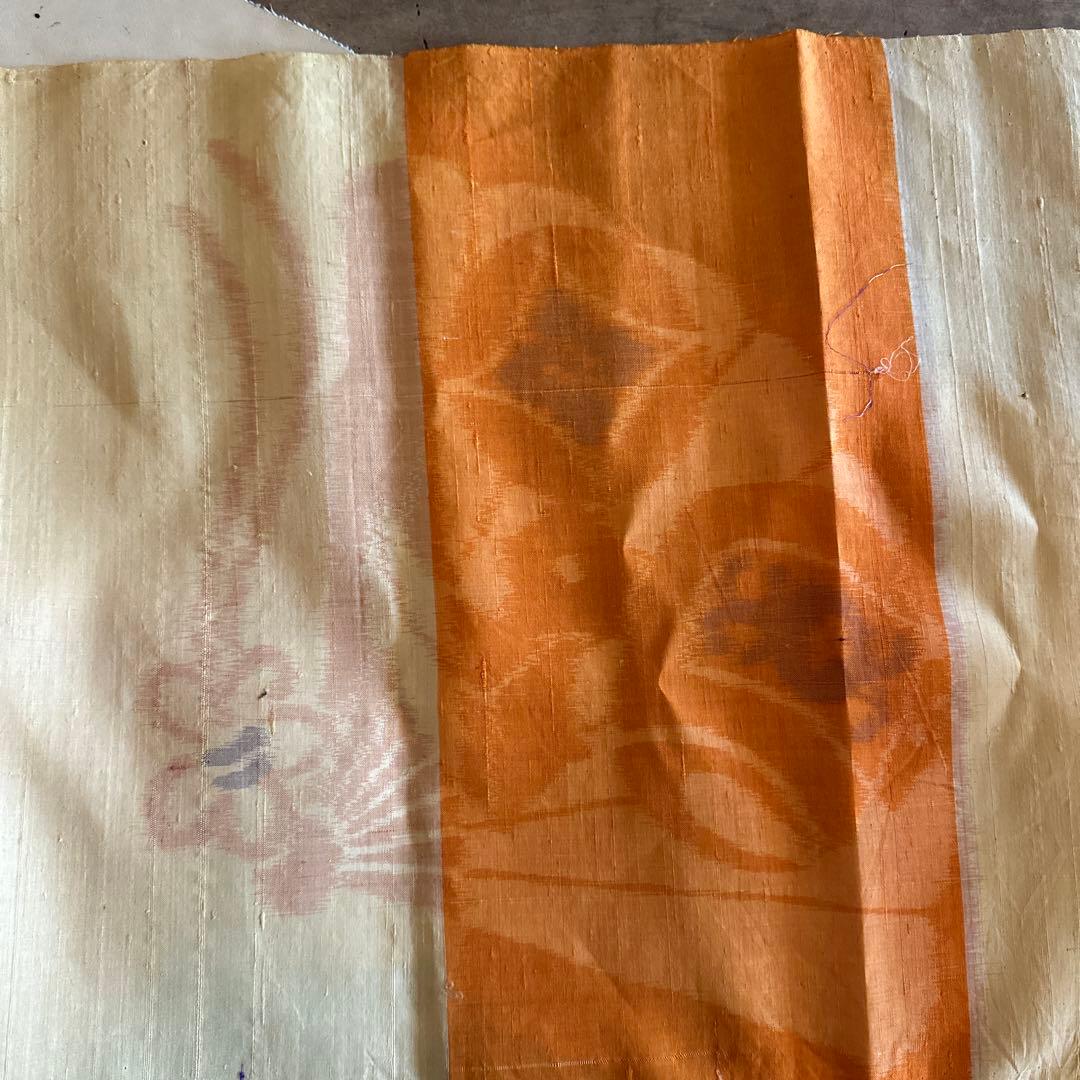 秩父銘仙 正絹反物 11m 戦後期 Chichibu Silk