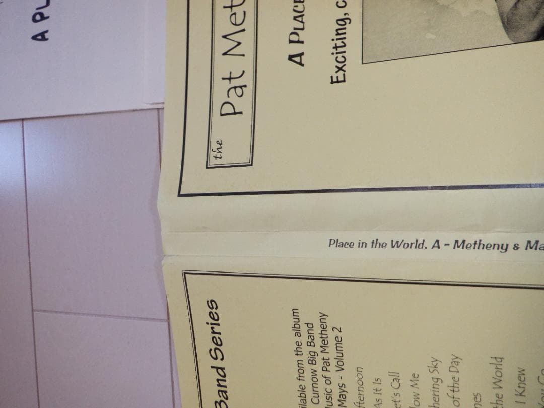 BB楽譜「A PLACE IN THE WORLD」PAT METHENY