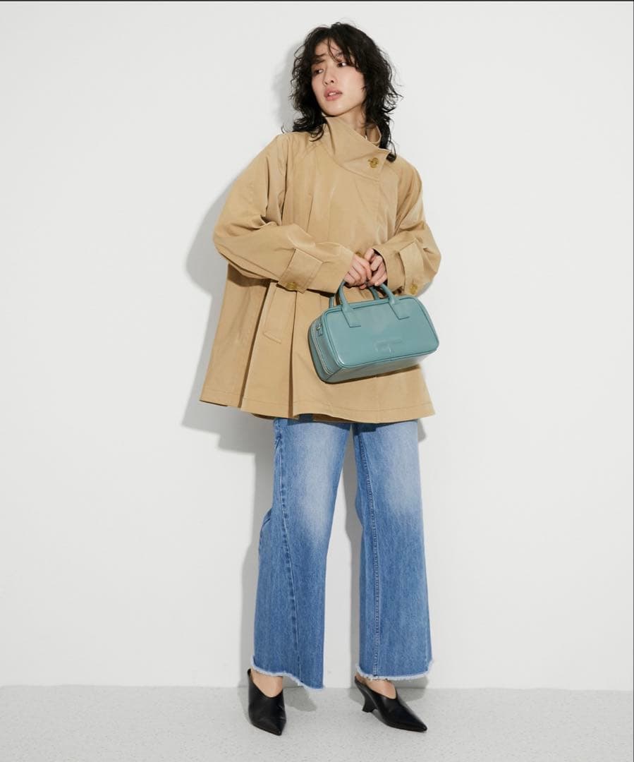 週末値下げ美品 ADAM ET ROPE' フレアミドルトレンチコート