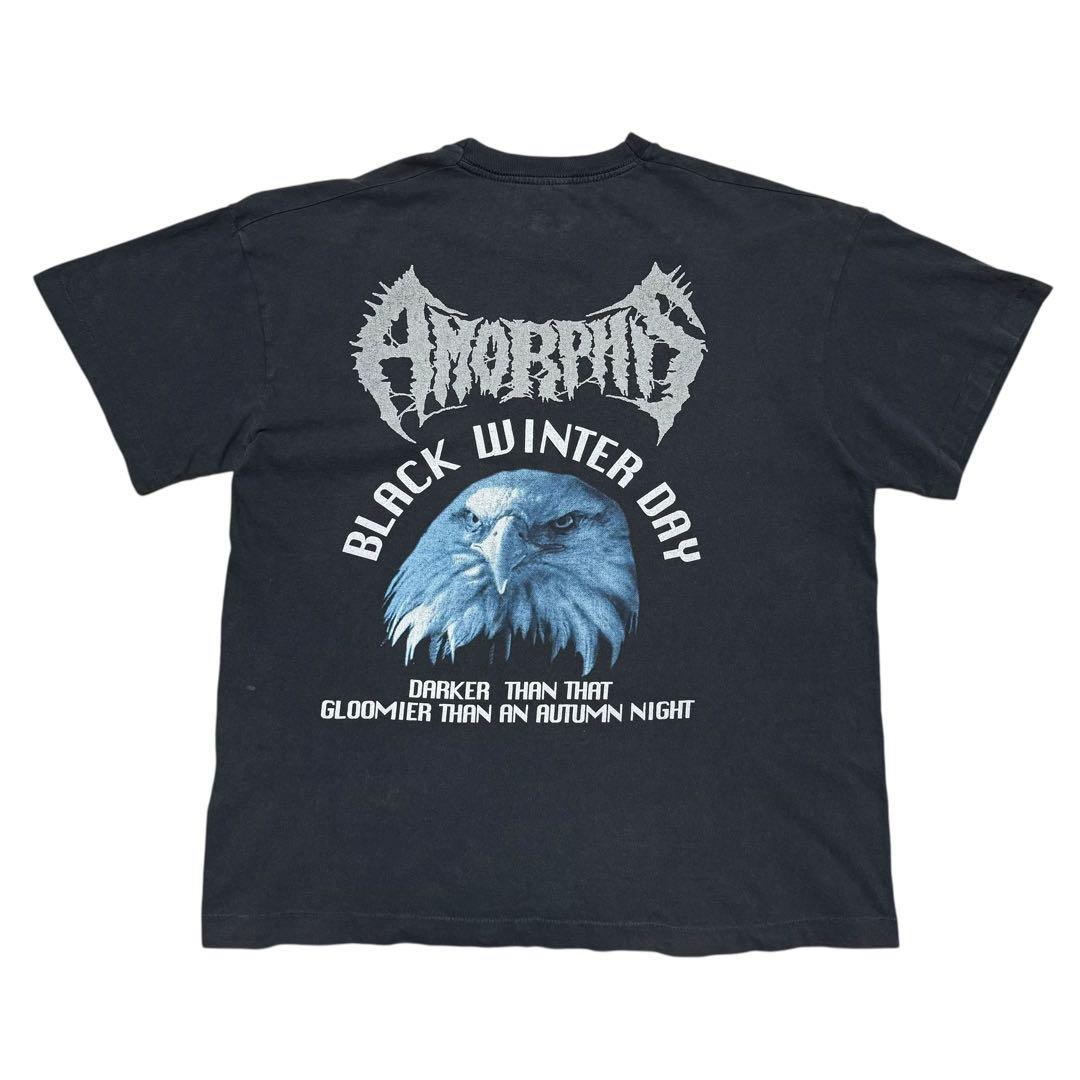 希少 90's Amorphis Black Winter Day Tシャツ