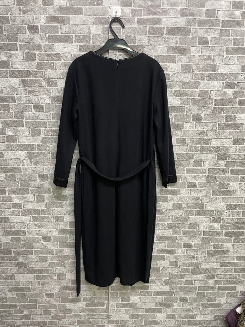 極美品　Peserico 黒 長袖　ワンピース　ドレス　ウール　イタリア製